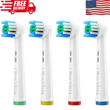 Compatible with Braun Oral B Replacement Heads, 4 Pack Oral B Refill Brush Heads
