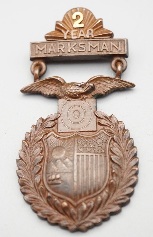 Pre-Spanish American War NY Guard 2 Year Marksman Medal by Tiffany & Co. RARE