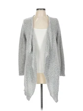 AB Studio Women Gray Cardigan L