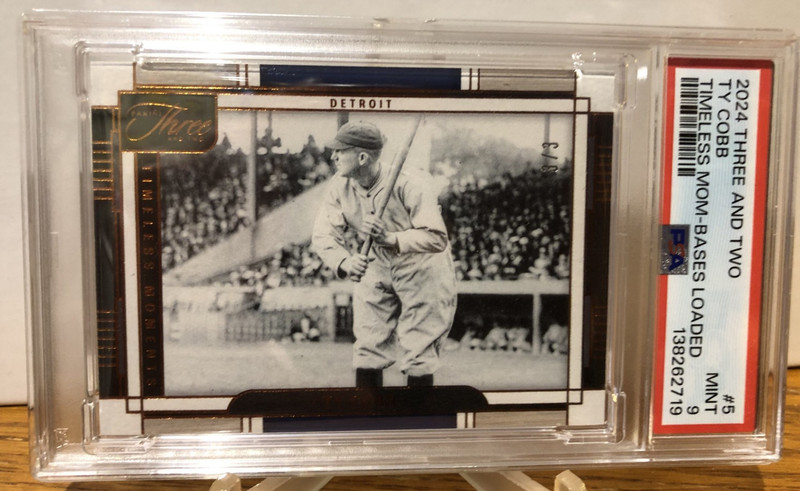 TY COBB - 2024 Panini Three and Two -  Timeless Moments Bases Loaded  #3/3!!