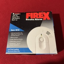 FIREX SMOKE ALARM 120V DIRECT WIRE WITH BATTERY BACKUP ITEM 4618 WITH WIRE