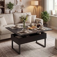 Lift Top Coffee Table 3-in-1 Convertible Coffee Table w/ 3 Hidden Storage