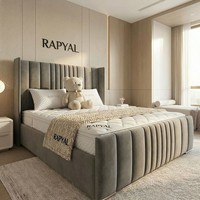 OTTOMAN BED DIVAN OTTOMAN WING PLUSH BOSTON STORAGE DOUBLE & KING BED