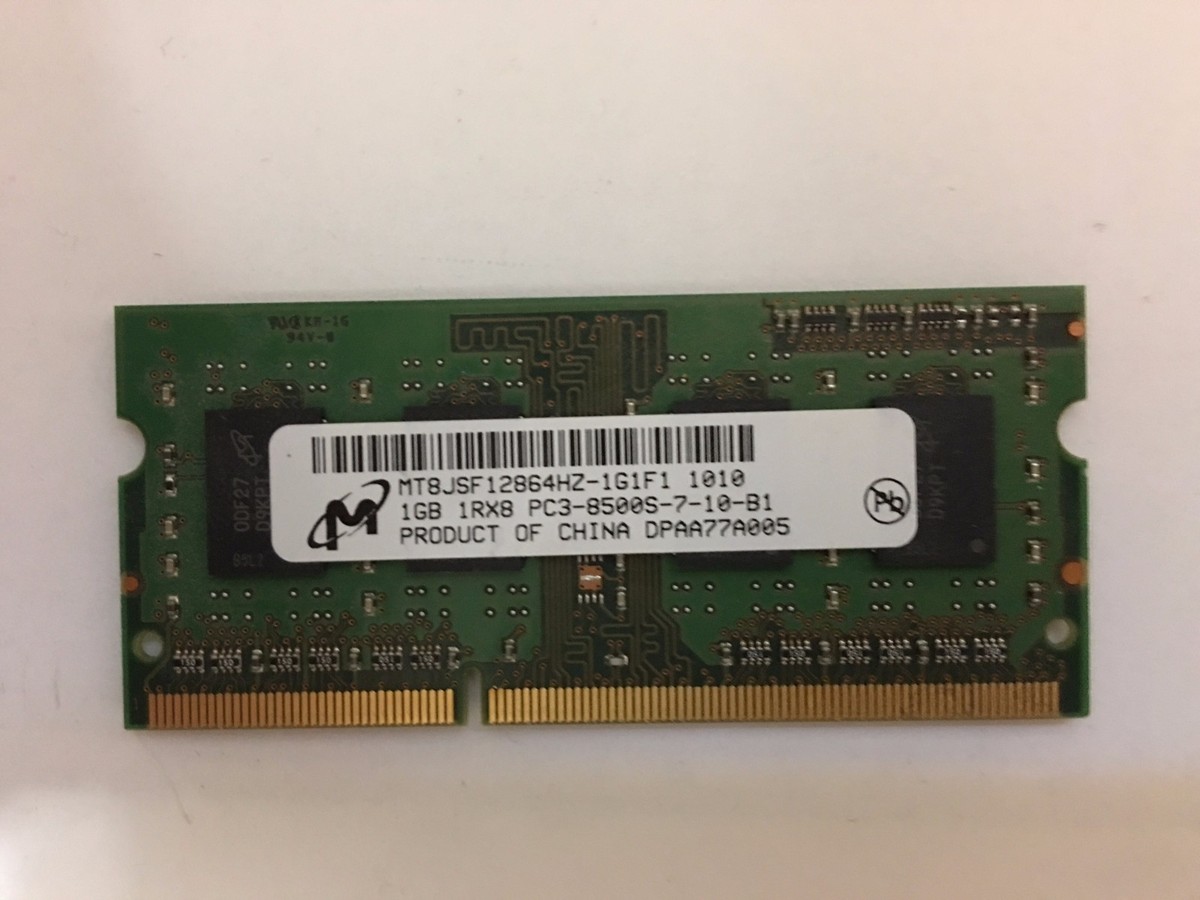 Micron PC3-8500S 1 GB 1066 MHz DDR3 Memory (MT8JSF12864HZ-1G1F1
