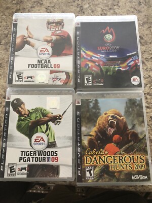 Cabela's Dangerous Hunt Tiger Woods PGA NCAA Football UEFA EURO 2008 Soccer PS3