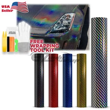 Holographic 2D Carbon Fiber Laser Chrome Car Vinyl Wrap Sheet Film Decal Sticker