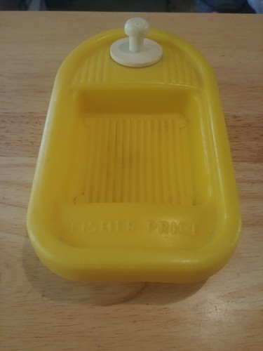 Vintage Fisher Price Little People Tug Boat Tub Toy and Duck 1978