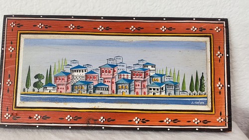 Vintage SanFrancisco Painting on Wood Signed - Picture 4 of 5