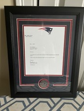 Bill Belichick  SIGNED Patriots framed Letter JSA NFL Patriots 2006
