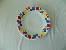 FIESTA WARE  WHITE  CHECKERED  LUNCH PLATE