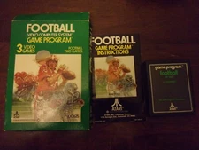 Football Atari used video game box instructions booklet
