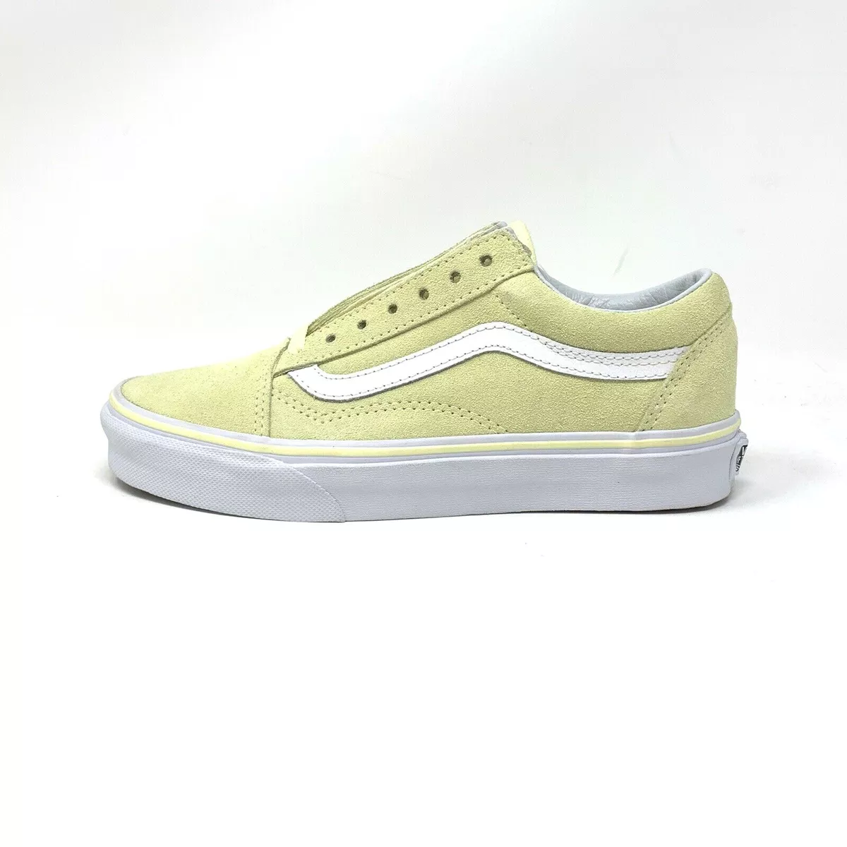 Vans old skool tender yellow & white suede skate best sale shoes