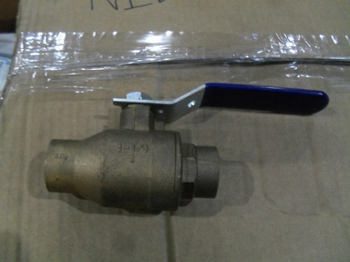 Nibco S-585-70 1-1/4" 600# Brass Full Port sweat ball valve