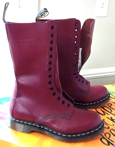 Dr. Martens 1914W Cherry Red Rouge Smooth 12 eye US 9 NEW IN BOX Circa 2013-2017 - Bild 3 von 9
