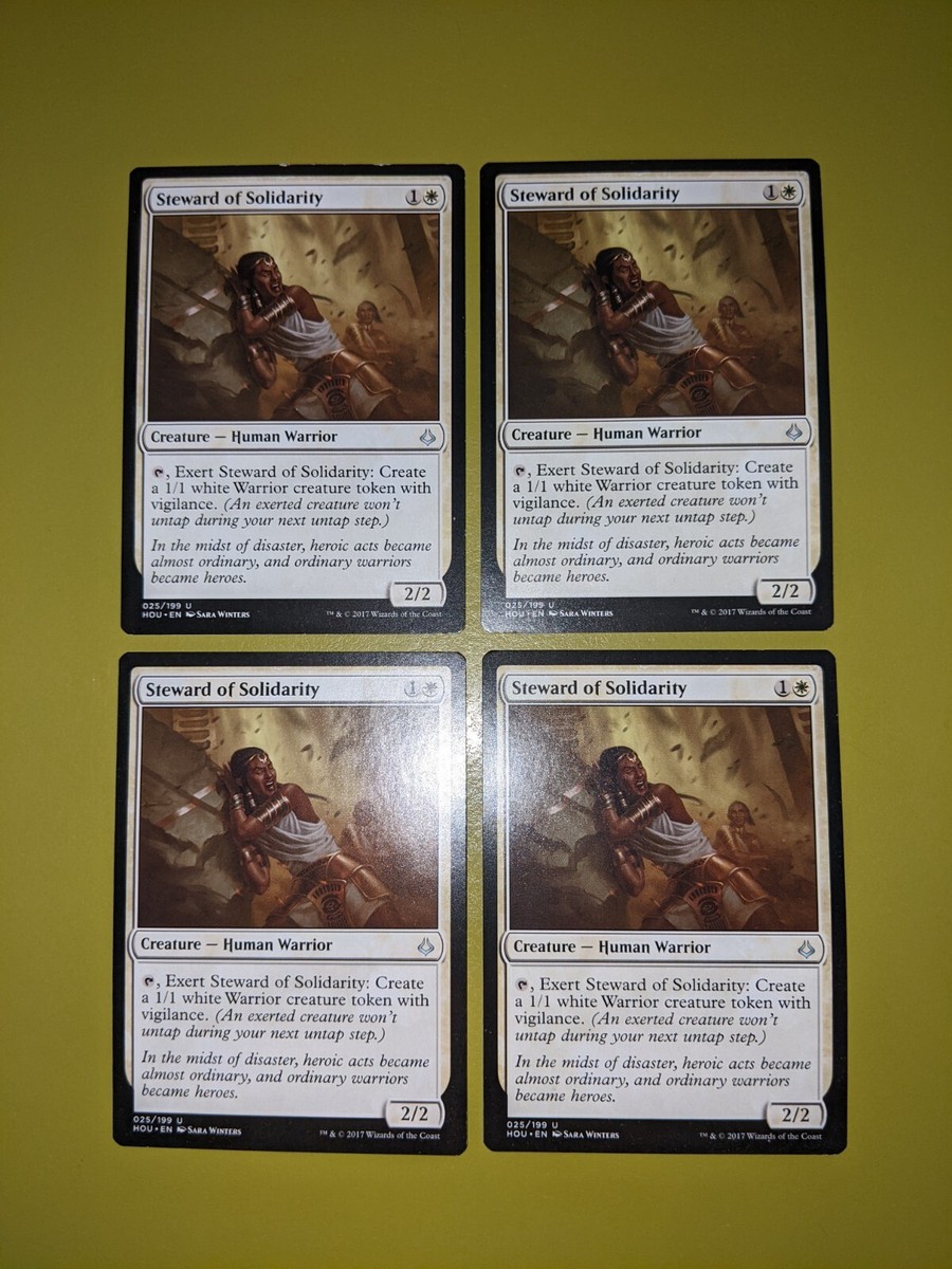 Steward of Solidarity x4 Hour of Devastation 4x Playset Magic the Gathering MTG | eBay Steward of Solidarity x4 Hour of Devastation 4x Playset Magic the Gathering MTG | eBay