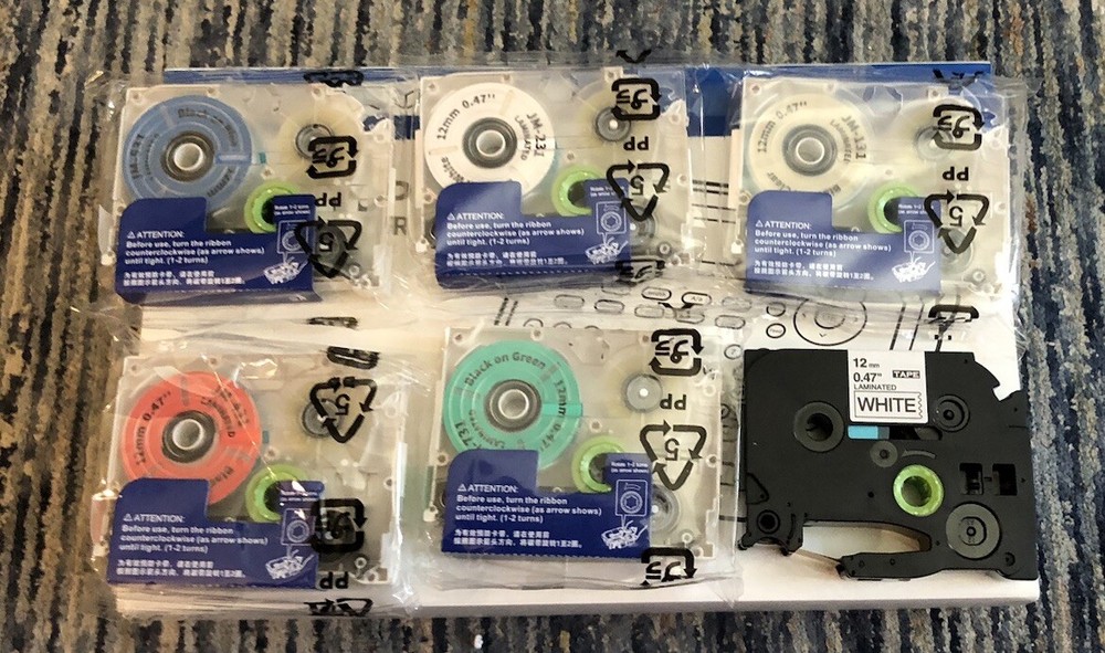 Portable Label Maker Machine with 7 Color Tapes for Home and Office Organization