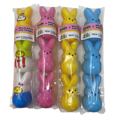 Peeps x Hello Kitty And Friends Easter Treat Containers Eggs 12 Total