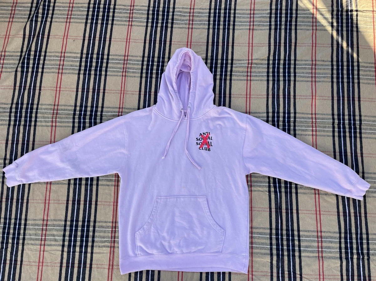 Anti Social Social Club Cancelled Hoodie Mens Sz Large Color Pink ASSC