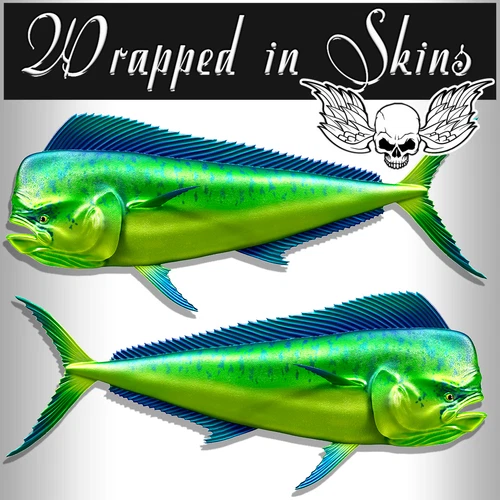 Mahi Mahi Decals Fish Stickers Tackle Box RV Truck Trailer AFP-0039