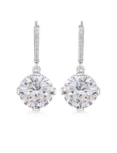 Eva Pfeffinger Silberdesign HSE24 Ohrhänger mit Zirkonia 925 Silber rhod. NEU