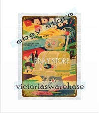 JAPANESE BATTERY-OPERATED RADAR ROBOT toy metal tin sign wall art prints