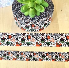 7/8 1.5" 1 YD Disney Halloween Grosgrain Ribbon Mickey Minnie Pumpkin Mummy