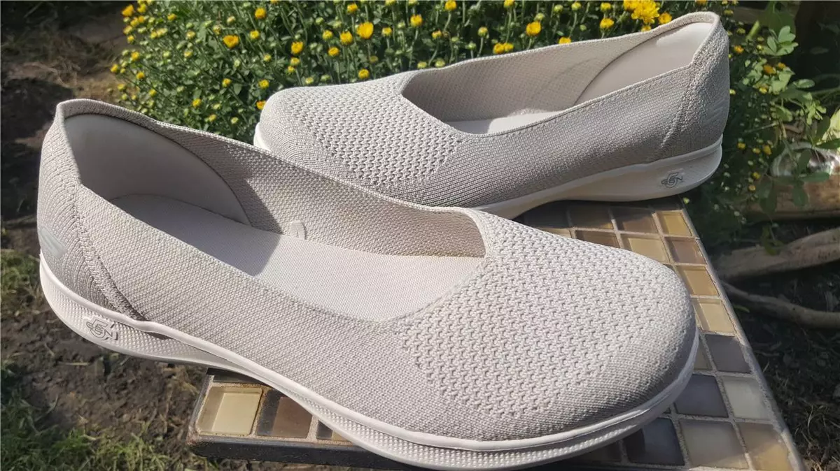NEW SKECHERS Goga Mat Moonlight Comfort Ballet Flat Slip On Shoes