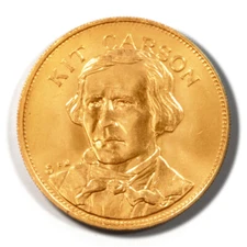 1971 Franklin Mint Husky Oil Rugged Americans- Kit Carson Coin  NOS Sealed