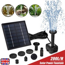 Solar Panel Powered Water Feature Pump Garden Pool Pond Aquarium Fountain Decor
