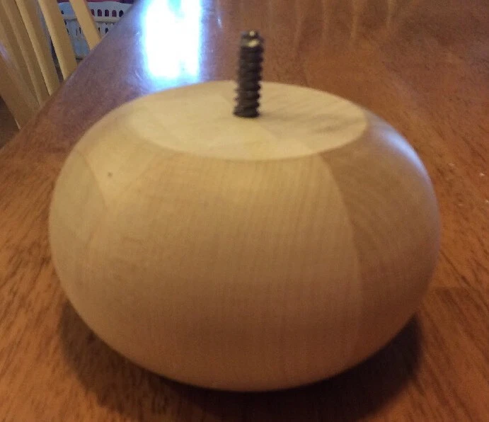 Juego de cuatro patas de moño de madera maciza sin terminar Foto 3 de 4