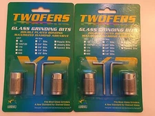 2 sets - 3/4" Aanraku Twofers 2 bit set Stained Glass Grinder Bits - Twofers Bit