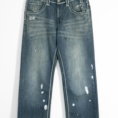 Vintage Pepe Jeans 34x32 - Distressed Dark Wash Straight Baggy