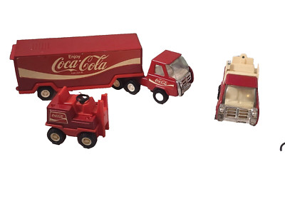 コカ・コーラ BOOCA トイトラックセット Vintage Tonka Red Car Carrier Semi Coca-Cola Buddy L Truck