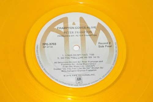 PETER FRAMPTON Frampton Comes Alive 2-LP 1976 A&M Canada Gold Vinyl SPG-3703 - Picture 6 of 6