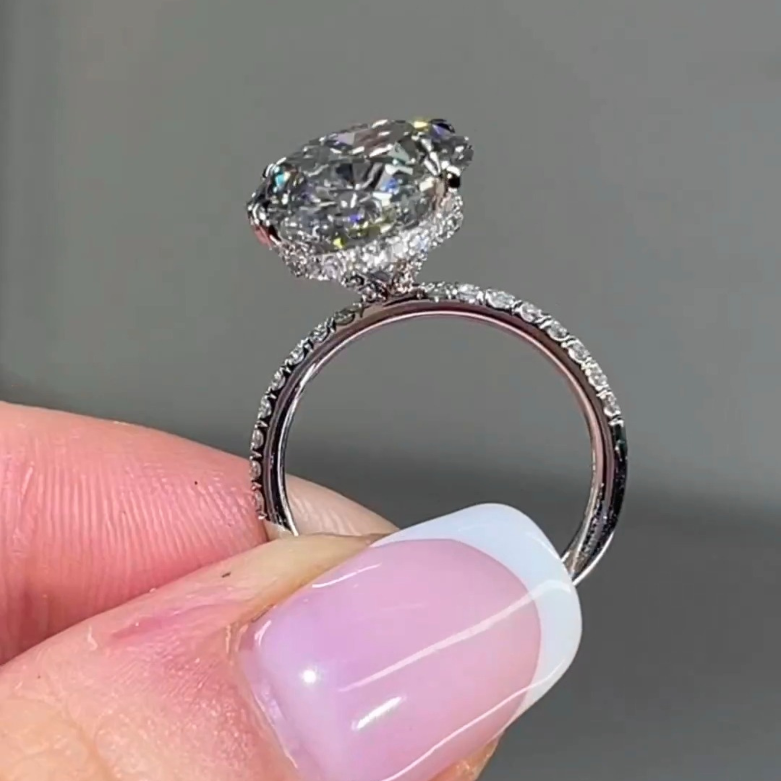 6 Carat LabCreated Oval cut Diamond Ring Engagement Wedding Ring