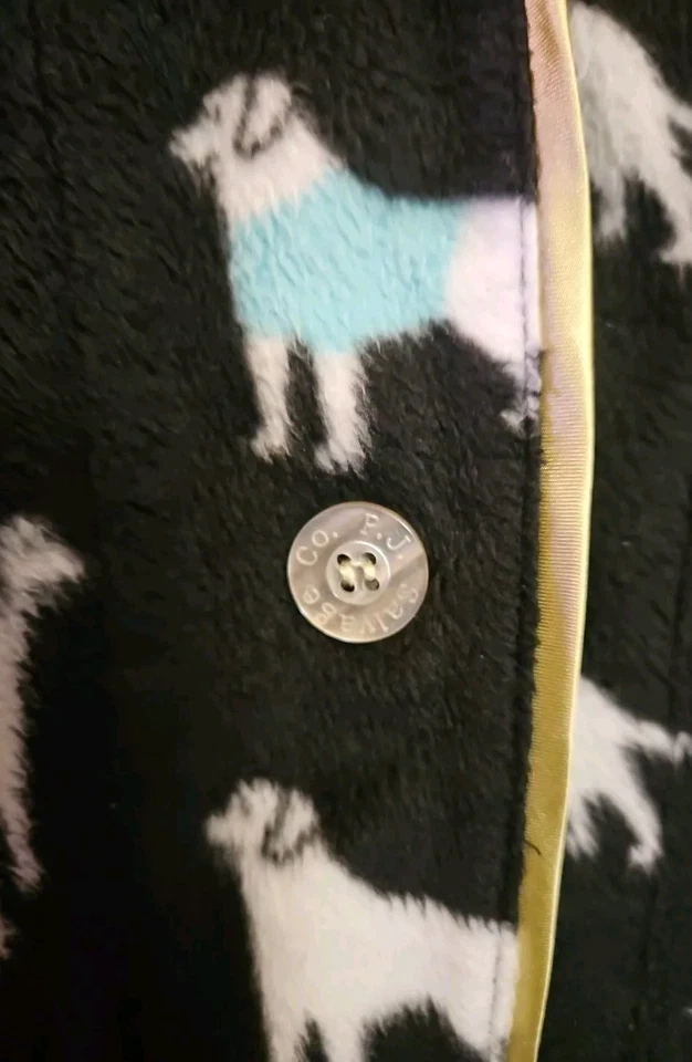 PJ Savage Pijama Set XL Acogedor Grueso Confort Perros Animales Negro  Foto 4 de 4