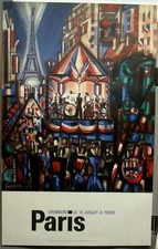 Original 1964 Lithograph Paris Travel Poster by Marcel Gromaire