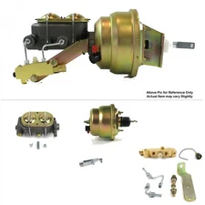 1967-69 Chevy Camaro FW Mount Pwr 7" Dual Brake Booster Kit Disc/Drum Master Cyl