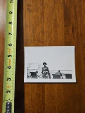 RARE OLD VINTAGE PHOTO LADY ON BOARDWALK ATLANTIC CITY BOSCUL COFFEE