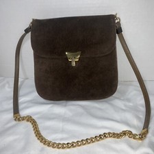 BIENEN-DAVIS VINTAGE BROWN SUEDE HANDBAG