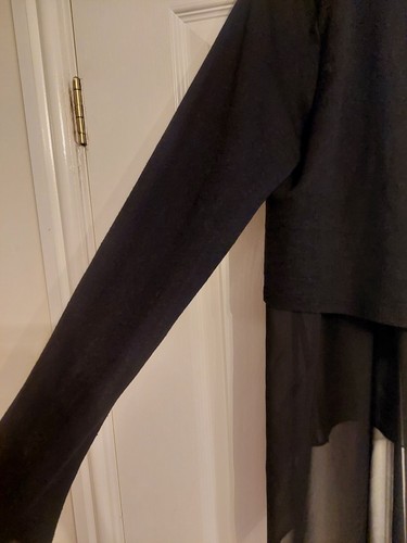 Ladies teens black sheer cardigan Select Size 12 - Picture 2 of 10