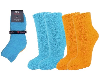 4 Paar Damen Kuschelsocken   Homesocks  Bettsocken  Socken  6G3