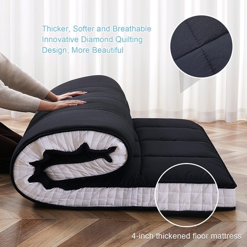 MOPHOTO Japanese Floor Mattress Folding Camping Mattress Kid Sleeping Pad 80x39” - Picture 2 of 12