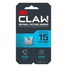 3M Claw Silver Drywall Picture Hanger 15 lb 1 pk