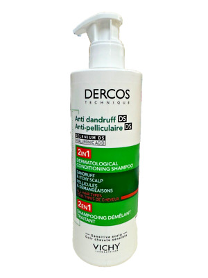 New Vichy Dercos DS Shampoo. Dandruff and Itchy Scalp 390ml. 2in1 Dermatological