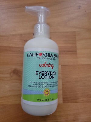 California Baby Calming Everyday Lotion  6.5 OZ Easy Pump Sealed BRAND NEW 