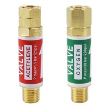 Oxygen Acetylene Flashback Arrestors Set Torch End