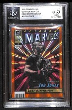 2022 Donruss UFC Octagon Marvels Holo Orange Laser Jon Jones BGS 8.5 NM-MT+