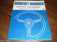 #H062 HONDA ACCORD ab MJ 1986 3. Generation FUNKTION WERKSTATT HANDBUCH 64SE310