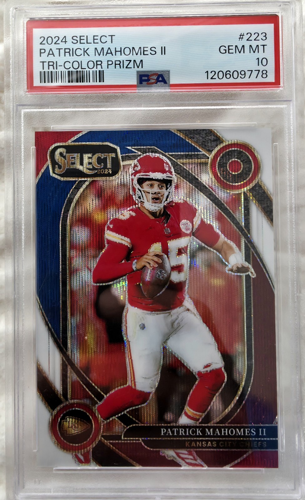 2024 Panini Select Patrick Mahomes II Tri Color Club Level /149 PSA 10 💎 Chiefs